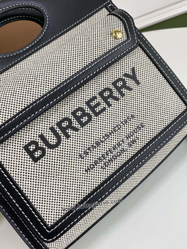 Burberry專門店新款小號撲克包 巴寶莉帆布托特包手提肩背女包 yxb1092